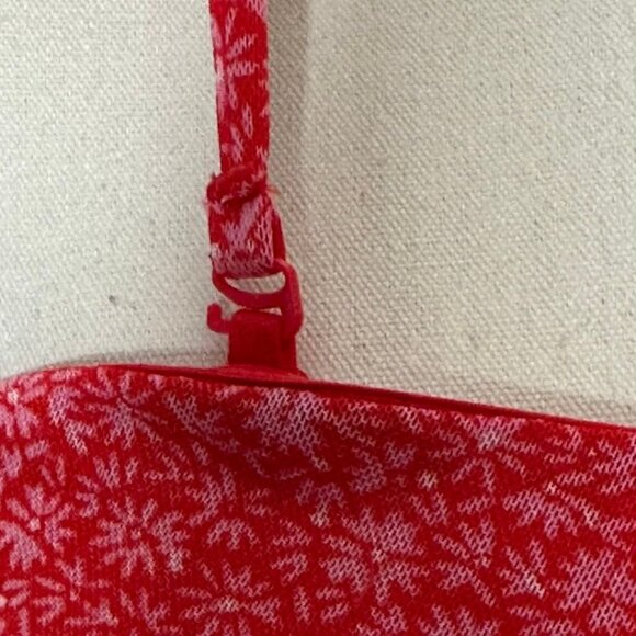 Red Floral Ruched Mesh Assymetrical Midi Dress Womens M Y2K Coquette 90s Beachy - Picture 6 of 12